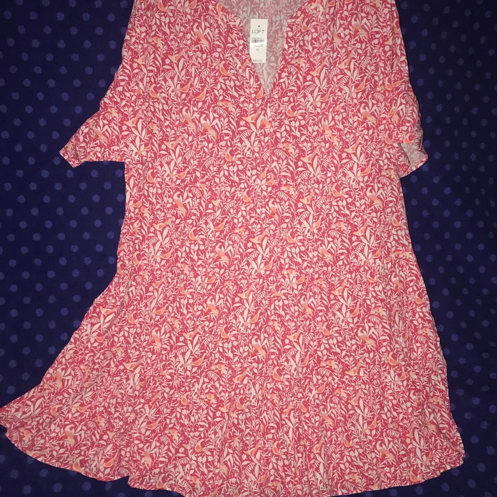 FLORAL FLOUNCE SWING DRESS